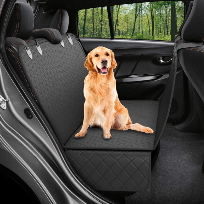 Dog Car Seat Cover View Mesh Pet Carrier Hammock Safety Protector Car Rear Back Seat Mat With Zipper And Pocket For Travel - Outlitte