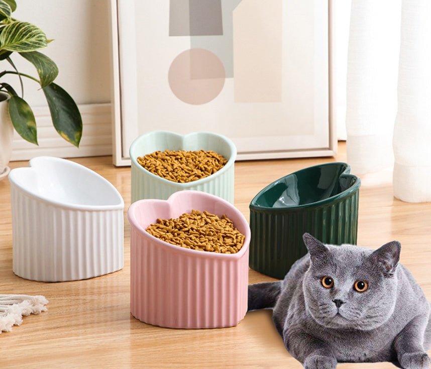 Pet Ceramic Bowl With Inclined Mouth - Outlitte