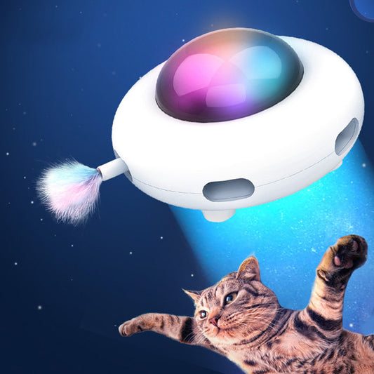 Jouet pour animaux de compagnie Gravity UFO Smart Teaser Sucer volant électrique drôle pour chat Platine tournante