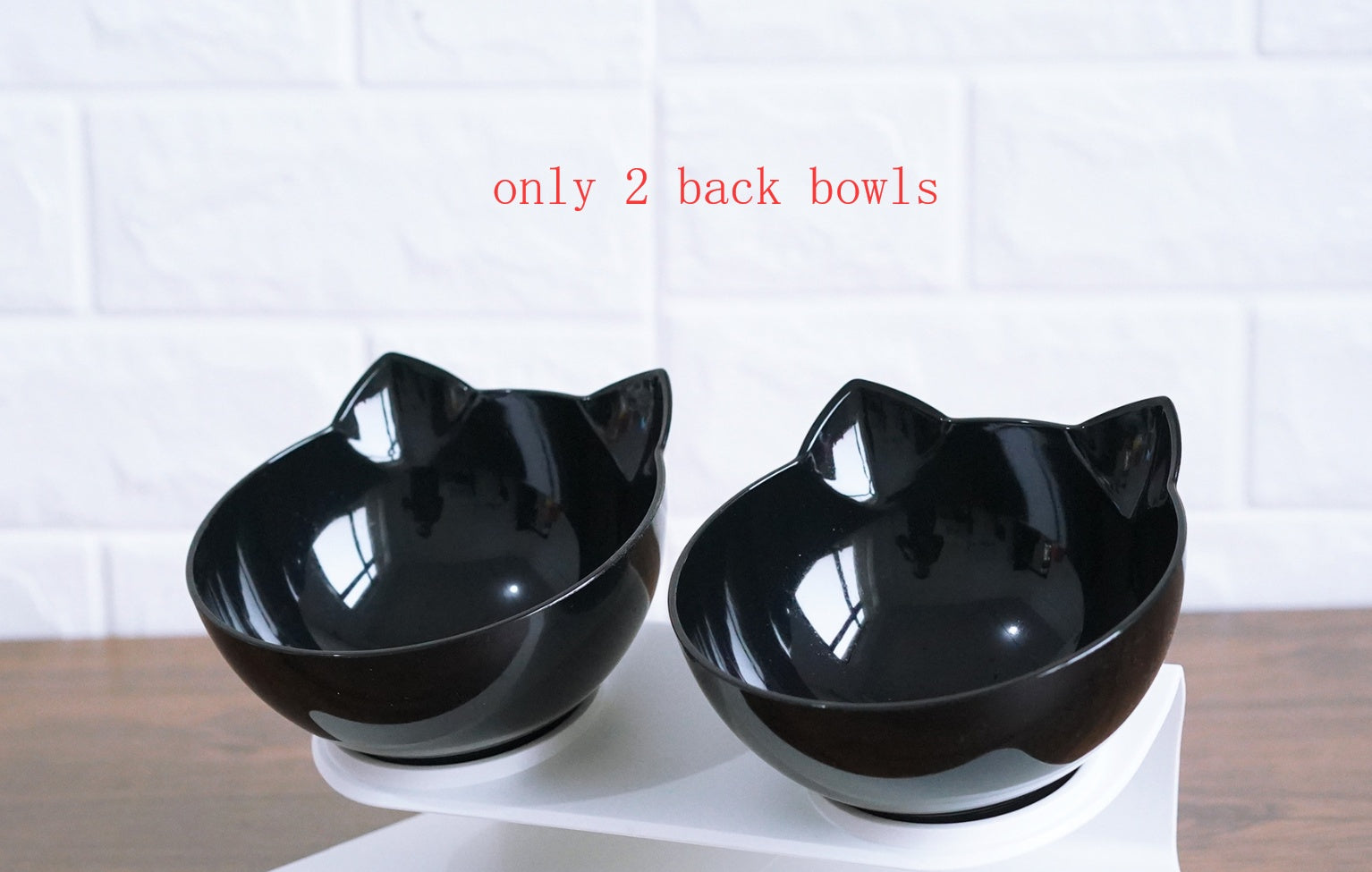 New Inclined Food Cat Ear Oblique Mouth Transparent Single Pet Bowl - Outlitte