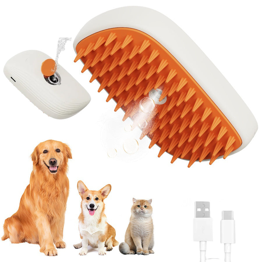 USB Rechargeable Pets Steam Brush Spray Massage Comb - Outlitte