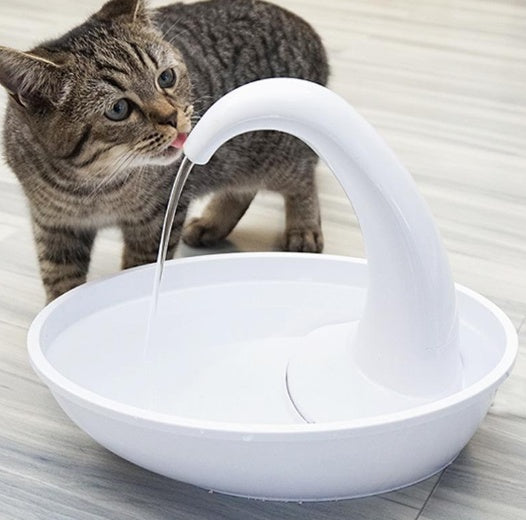 Automatic Swan Pet Cat Water Dispenser Drinking Bowl - Outlitte