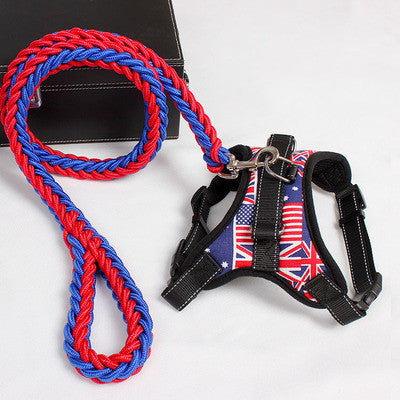 New Nylon Medium Large Dog Harness Collar K9 Padded Extra Reflective Collar - Outlitte