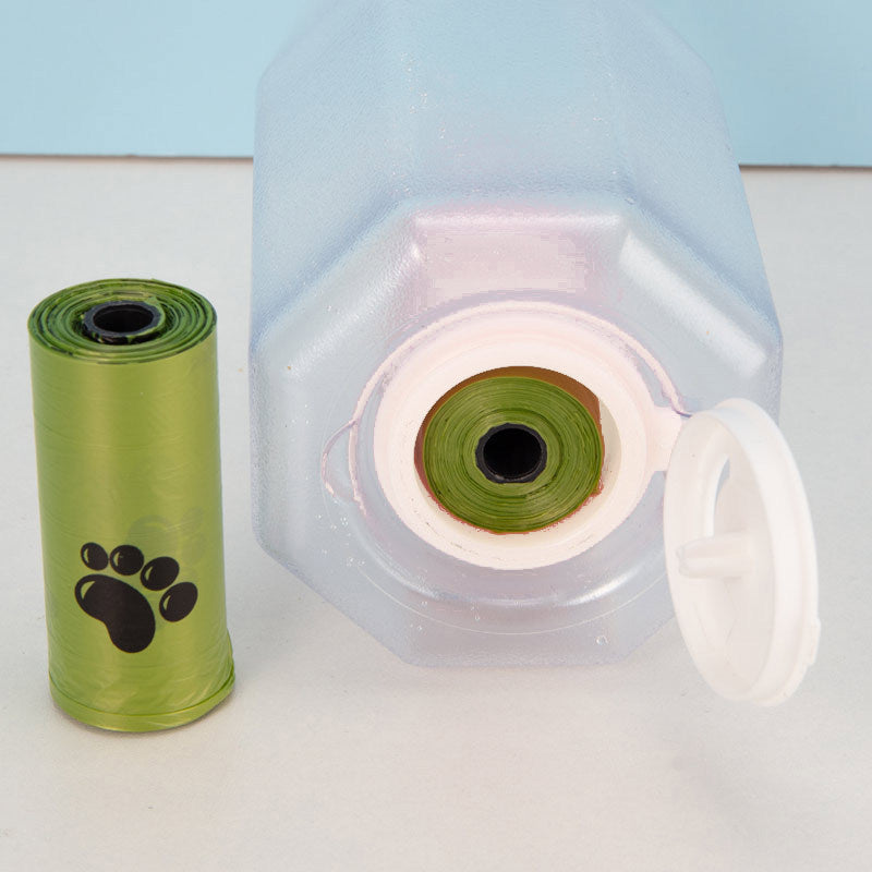 Portable Cat Dog Water Bottle Food Feeder Drinker Poop Dispenser 3 In 1 Leak-proof Multifunctional Dog Water Bottle Pet Products - Outlitte