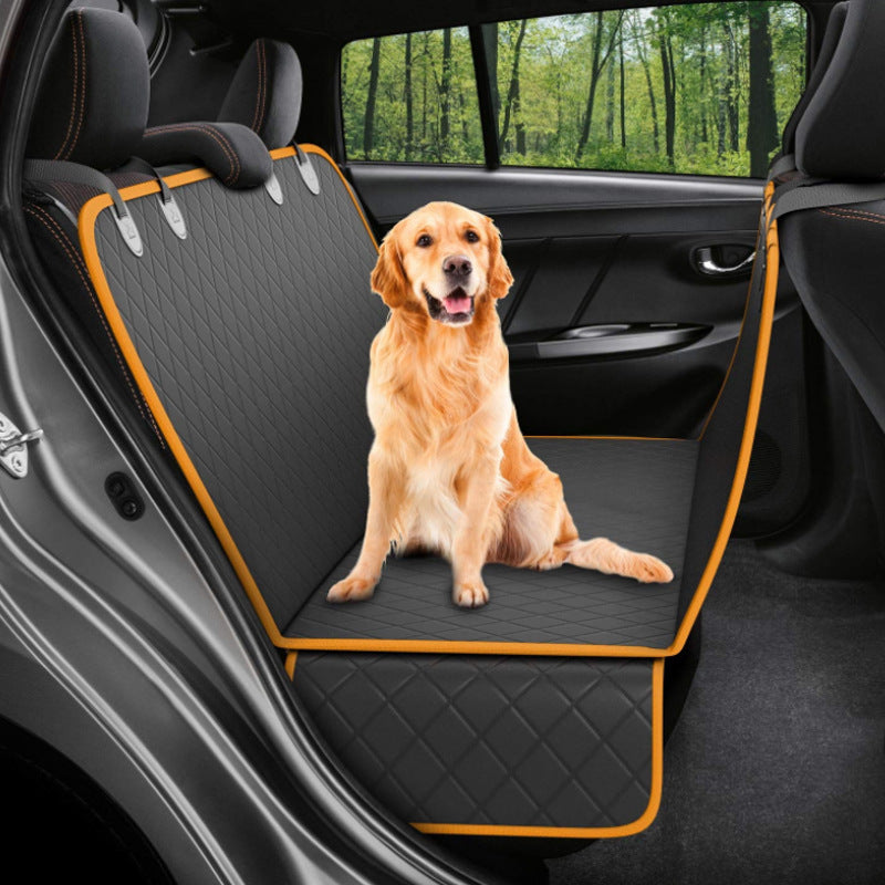 Dog Car Seat Cover View Mesh Pet Carrier Hammock Safety Protector Car Rear Back Seat Mat With Zipper And Pocket For Travel - Outlitte