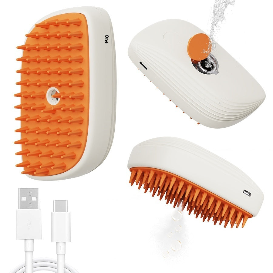 USB Rechargeable Pets Steam Brush Spray Massage Comb - Outlitte