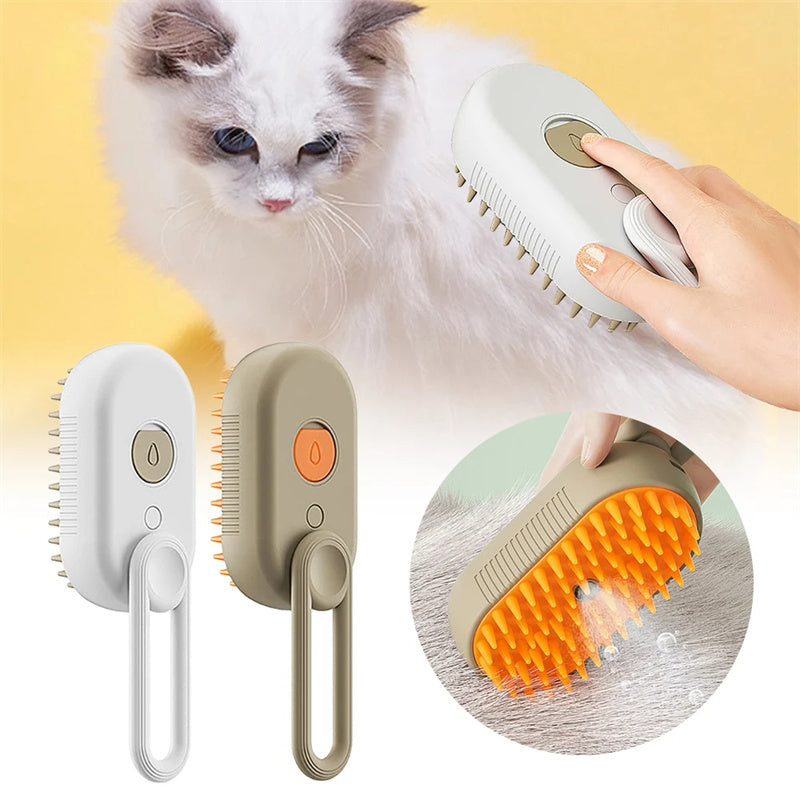 3 In 1 Electric Spray Cat Hair Brush Grooming Hair Removal Comb - Outlitte