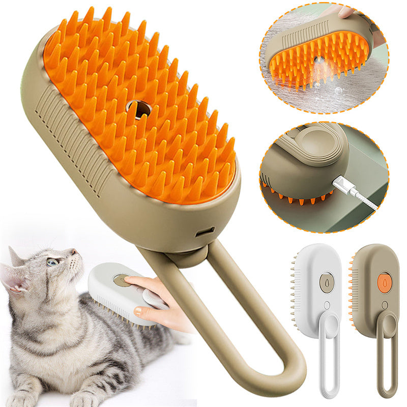 3 In 1 Electric Spray Cat Hair Brush Grooming Hair Removal Comb - Outlitte