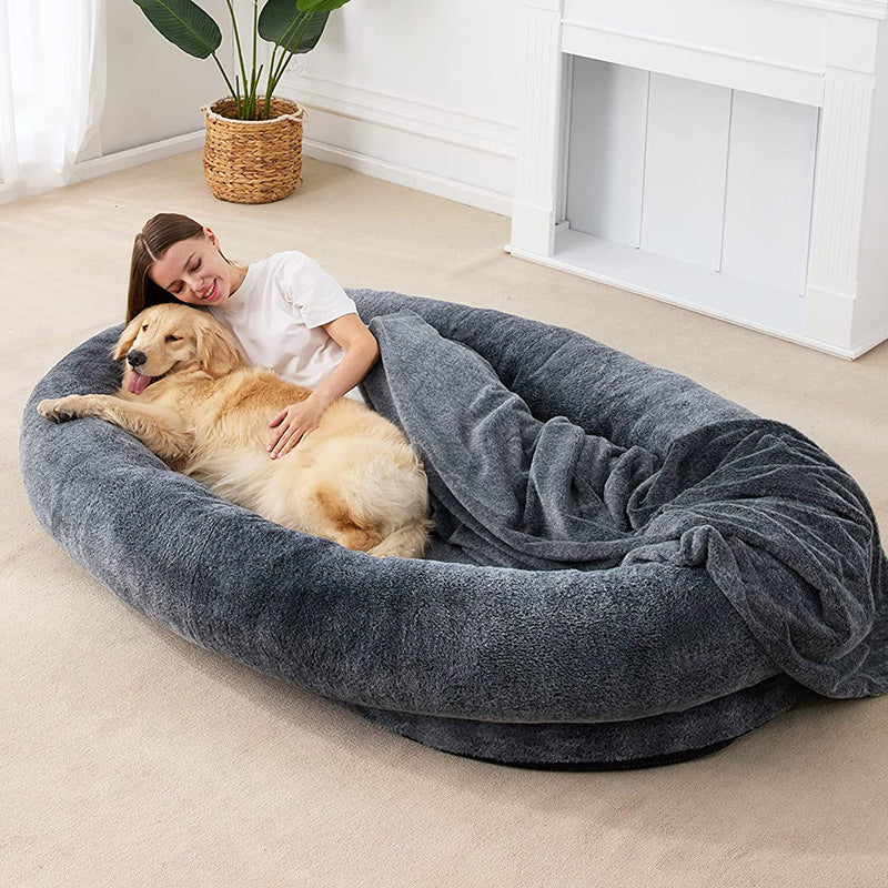 Large Human-Size Plush Dog Bed – Ultimate Comfort for You & Your Pet - Outlitte