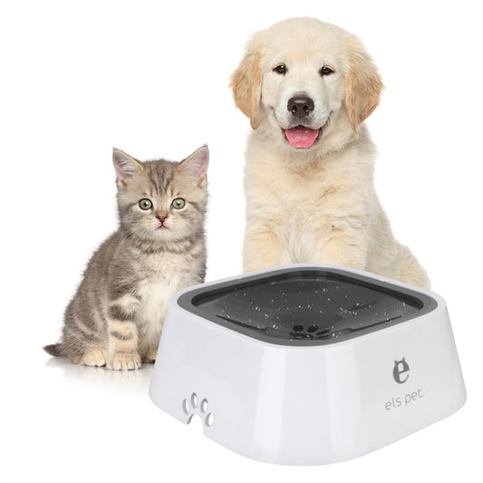 1.5L Cat Dog Water Bowl Carried Floating Bowl Anti-Overflow Slow Water Feeder - Outlitte