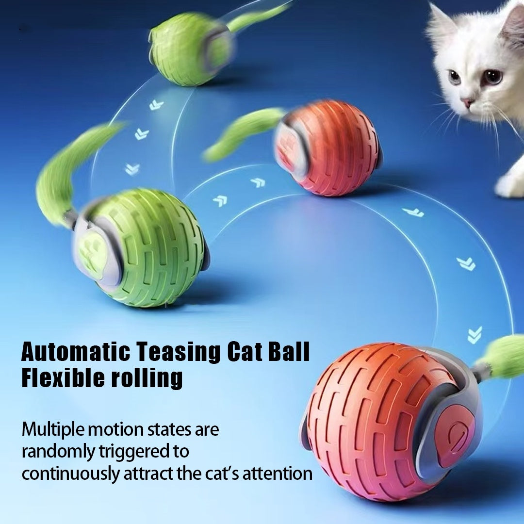 New Interactive Cat Toys Ball Auto Electric Rolling Ball Toys - Outlitte