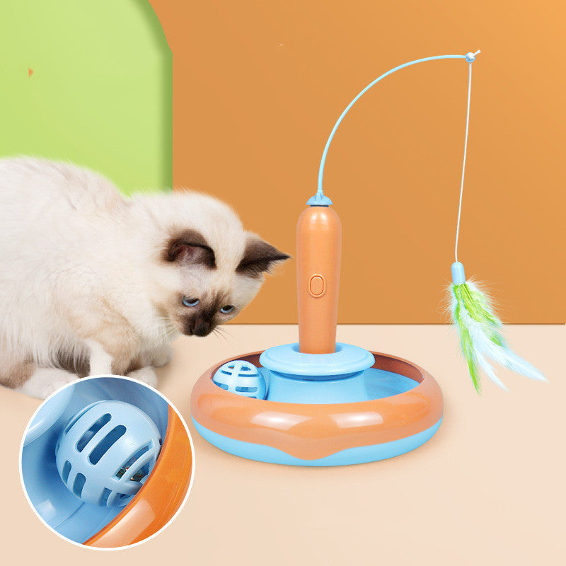 2 In 1 Pet Cat Toy With Feather For Self-play - Outlitte