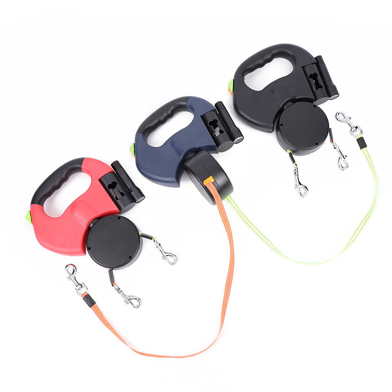 Retractable Dog Leash For Small Dogs Reflective Dual Pet Leash - Outlitte