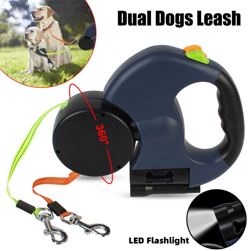 Retractable Dog Leash For Small Dogs Reflective Dual Pet Leash - Outlitte