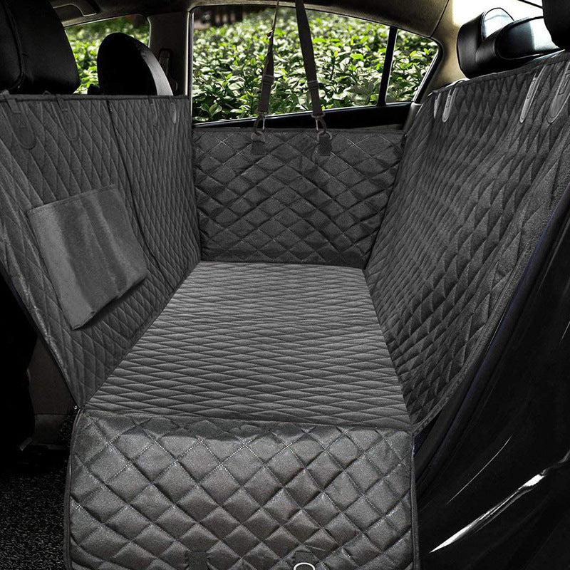 Dog Car Seat Cover View Mesh Pet Carrier Hammock Safety Protector Car Rear Back Seat Mat With Zipper And Pocket For Travel - Outlitte