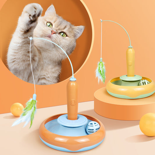 2 In 1 Pet Cat Toy With Feather For Self-play - Outlitte