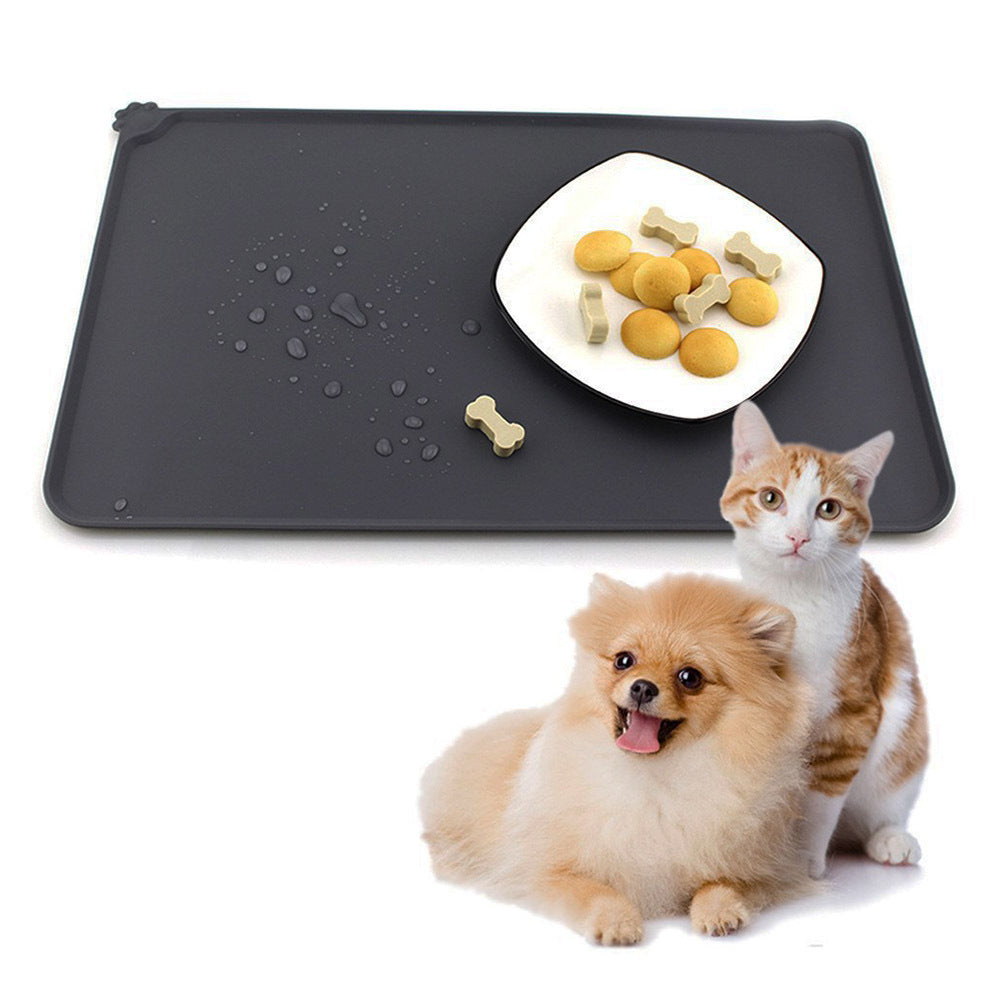 Waterproof Pet Mat For Dogs And Cats Pure Color Silicone Pet Food Mat - Outlitte