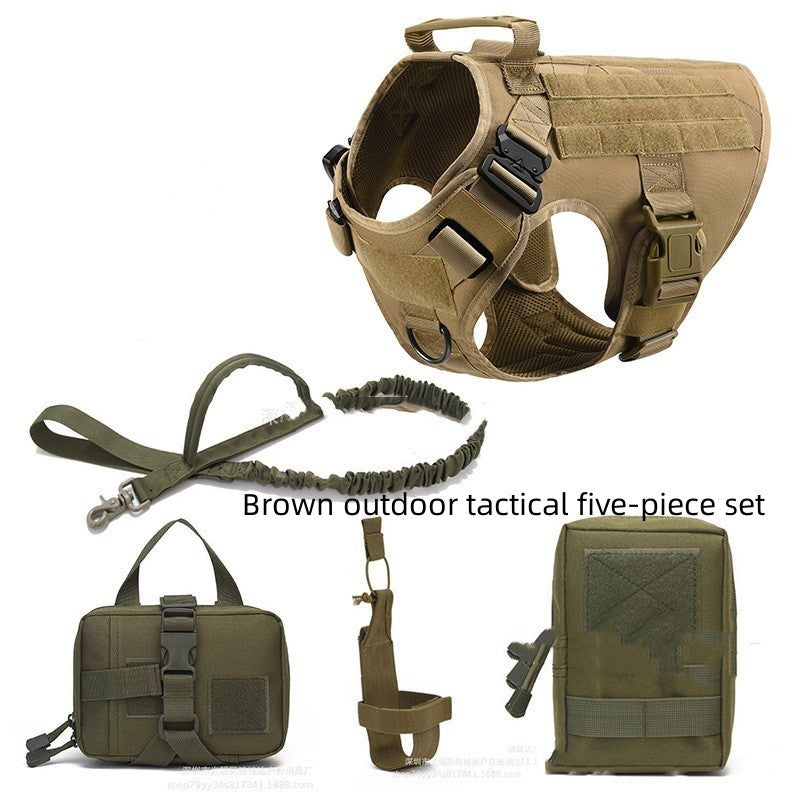 Tactical Dog Harness Pet German Shepherd K9 Training Vest Dog Harness And Leash Set - Outlitte