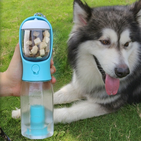 Portable Cat Dog Water Bottle Food Feeder Drinker Poop Dispenser 3 In 1 Leak-proof Multifunctional Dog Water Bottle Pet Products - Outlitte