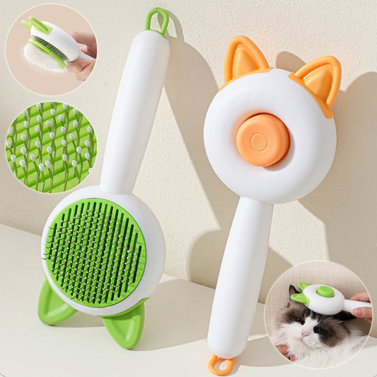 Pet Self Cleaning Hair Remover Brush For Dogs Cats Grooming Tools - Outlitte