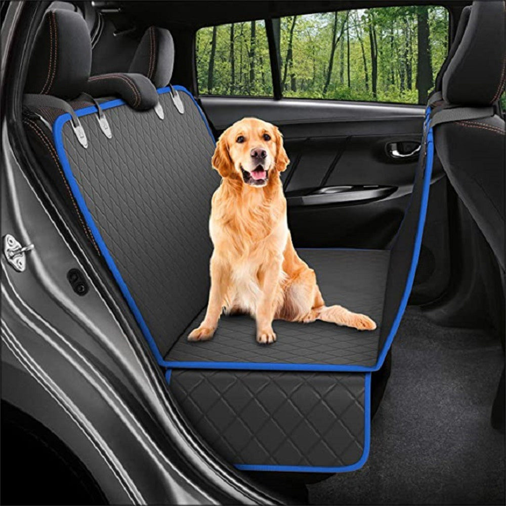 Dog Car Seat Cover View Mesh Pet Carrier Hammock Safety Protector Car Rear Back Seat Mat With Zipper And Pocket For Travel - Outlitte