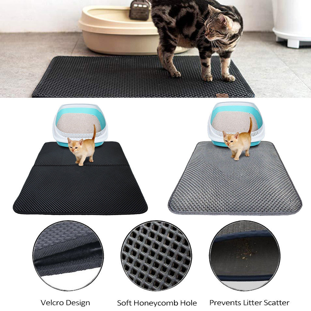 Double Layer Litter Cat Bed Pads Pet Cat Litter Mat - Outlitte